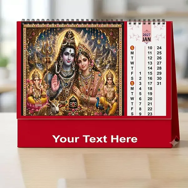 9x6 Crystal Table Calendar