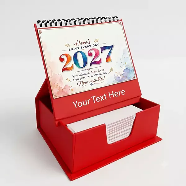 4.75 x 3.5 Cube Pad Table Calendar with Box