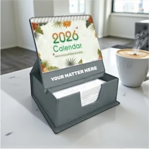 Grey Cube Calendar with Pad